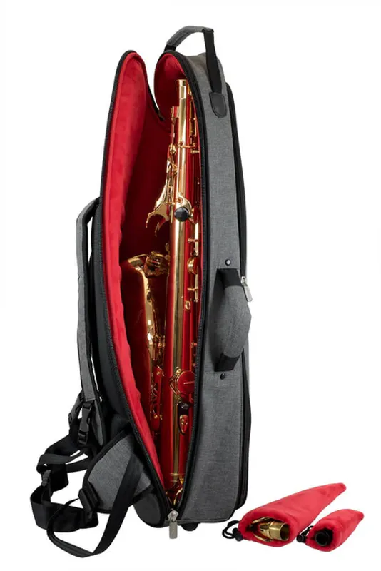 Tom & Will gigbag for Tenorsaksofon ~ Grå med rødt interiør