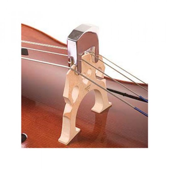 Hovedbilde Øvelses sordin for cello, Blank Metall
