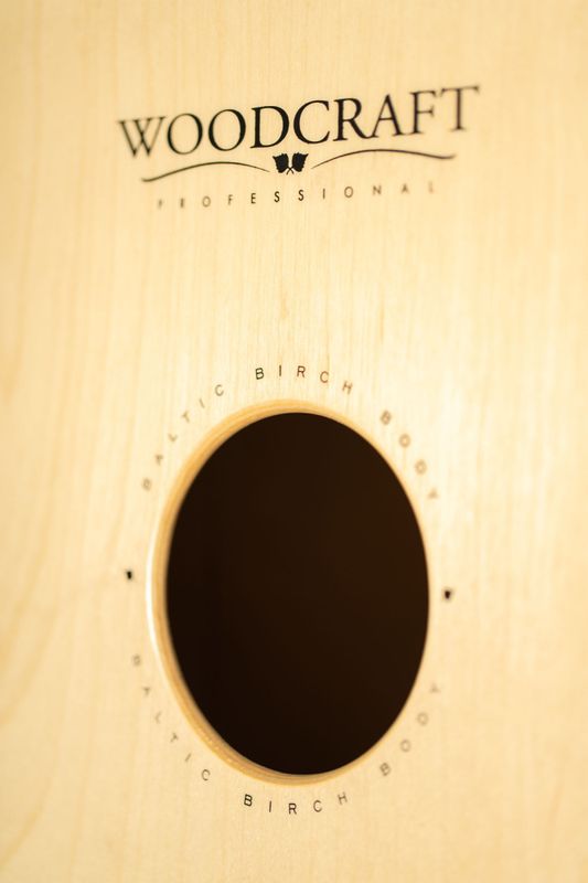 Meinl WCP100MB. Woodcraft Professional Cajon. Makah Burl frontplate.